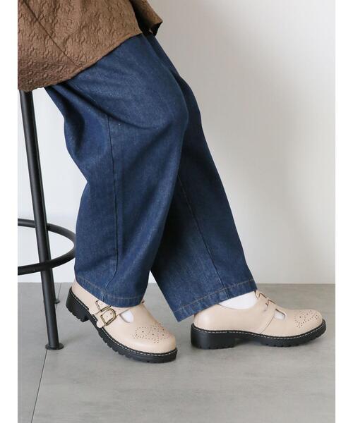 【美品】ehekasopo ダブルTストラップシューズ Mサイズ ehka sopo（エヘカソポ）の「ダブルTストラップシューズ（その他