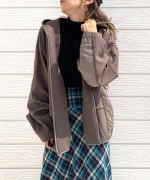 Q | キルトコンビパーカー(パーカー)