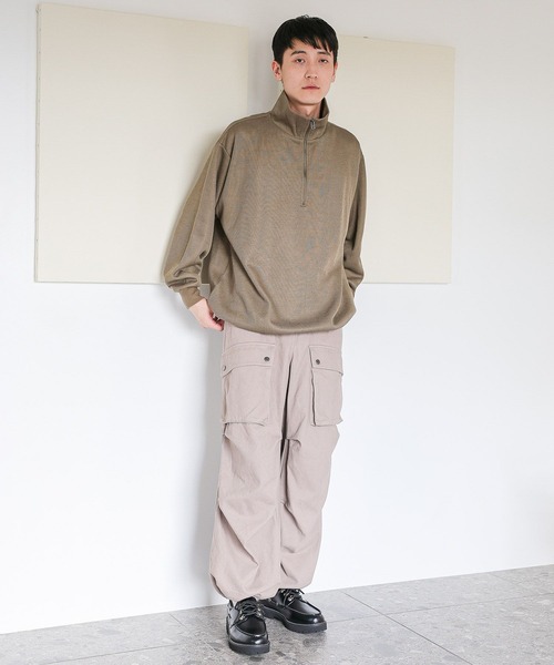 美品✨マークアンドロナ コンビネーションプルオーバー ダウン ハーフジップニット 美品✨マークアンドロナ コンビネーションプルオーバー ダウン ハーフ