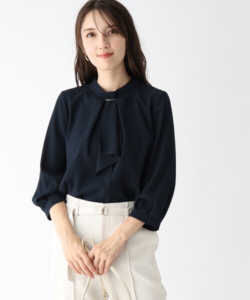 index（インデックス）の「◆2way ボウタイブラウス【防シワ/イージーアイロン/洗濯機洗い可】（シャツ/ブラウス・レディース・ブルー系その他/オフホワイト/ベビーピンク・36/42/38/40）」の15枚目の写真