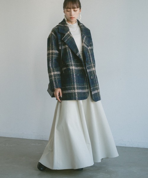 VANNIE U（ヴァニーユー）の「ツイードチェックジャケットコート