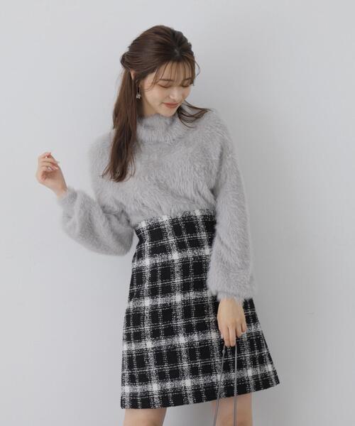 PROPORTION BODY DRESSING(プロポーションボディドレッシング)の「ロングフェザーショート丈プルオーバー / 1213270009(ニット/セーター・レディース・ホワイト/グレー/チャコールグレー・FREE)」の20枚目の写真