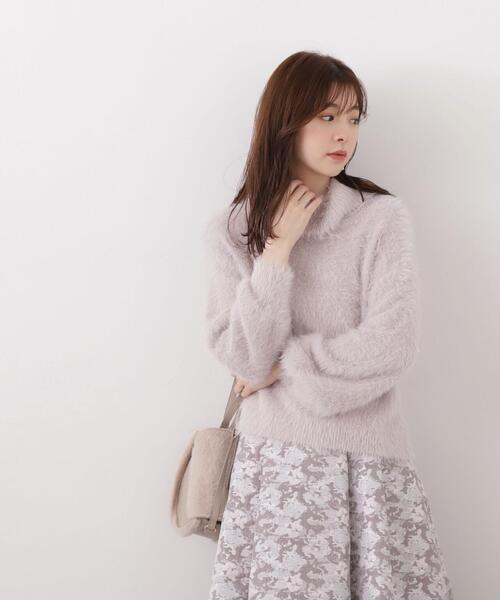 PROPORTION BODY DRESSING(プロポーションボディドレッシング)の「ロングフェザーショート丈プルオーバー / 1213270009(ニット/セーター・レディース・ホワイト/グレー/チャコールグレー・FREE)」の12枚目の写真