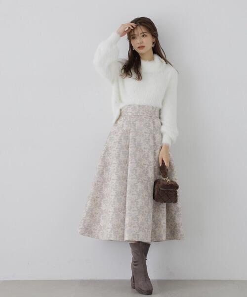 PROPORTION BODY DRESSING(プロポーションボディドレッシング)の「ロングフェザーショート丈プルオーバー / 1213270009(ニット/セーター・レディース・ホワイト/グレー/チャコールグレー・FREE)」の17枚目の写真