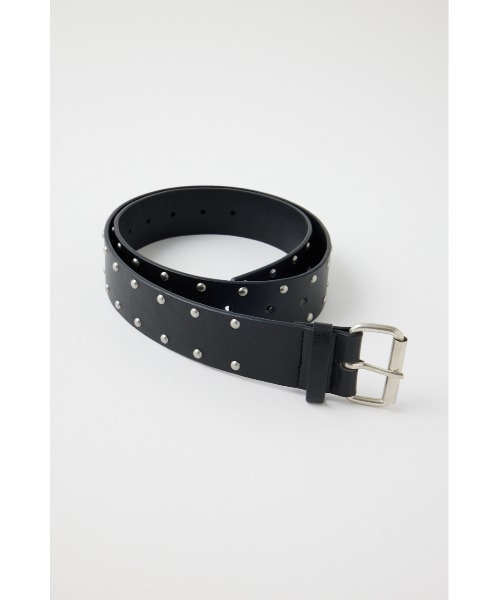 MOUSSY（マウジー）の「STUDS WIDE ベルト（ベルト・レディース・ダークブラウン/ブラック・FREE）」の2枚目の写真