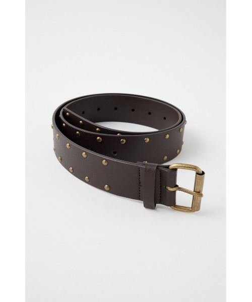 MOUSSY（マウジー）の「STUDS WIDE ベルト（ベルト・レディース・ダークブラウン/ブラック・FREE）」の8枚目の写真