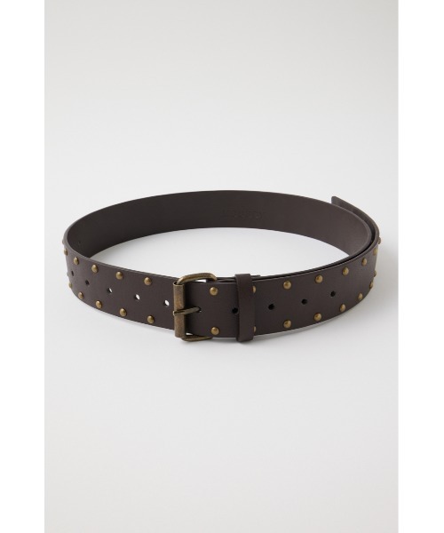 MOUSSY（マウジー）の「STUDS WIDE ベルト（ベルト・レディース・ダークブラウン/ブラック・FREE）」の9枚目の写真