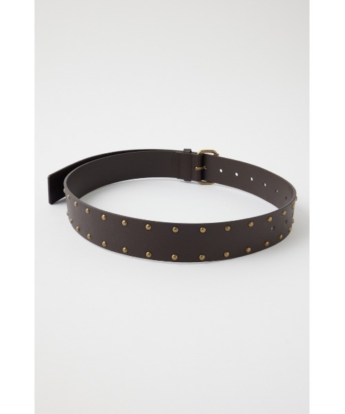 MOUSSY（マウジー）の「STUDS WIDE ベルト（ベルト・レディース・ダークブラウン/ブラック・FREE）」の10枚目の写真