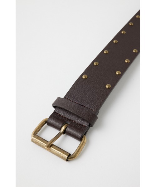 MOUSSY（マウジー）の「STUDS WIDE ベルト（ベルト・レディース・ダークブラウン/ブラック・FREE）」の11枚目の写真