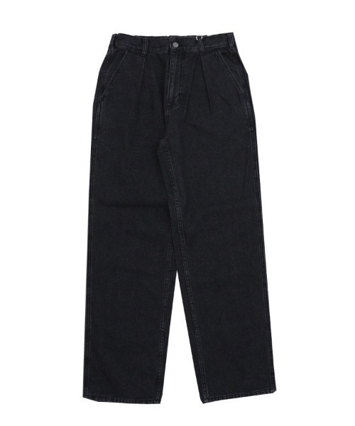 TIMELY WARNING（タイムリーワーニング）の「【Timely Warning】1タックルーズデニムパンツ（デニムパンツ・メンズ・ブラック系その他/ブルー/ブラック・XL/L/M）」の2枚目の写真