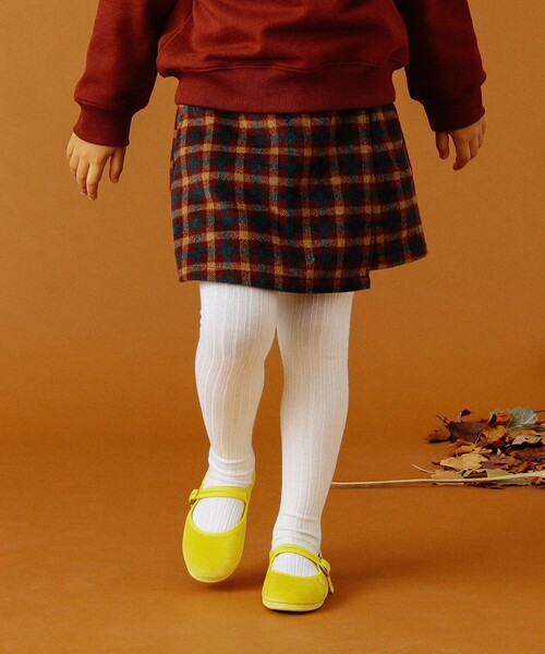 B:MING by BEAMS(ビーミングバイビームス)の「B:MING by BEAMS / チェック柄 ラップ キュロット パンツ(100~140cm)(その他パンツ・キッズ・ベージュ/ワインレッド・120/140/110/130/100)」の6枚目の写真