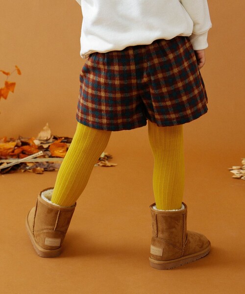 B:MING by BEAMS(ビーミングバイビームス)の「B:MING by BEAMS / チェック柄 ラップ キュロット パンツ(100~140cm)(その他パンツ・キッズ・ベージュ/ワインレッド・120/140/110/130/100)」の10枚目の写真