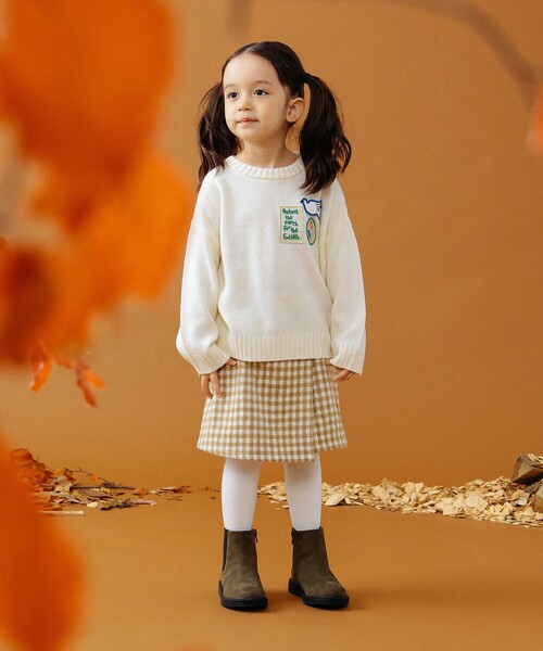 B:MING by BEAMS(ビーミングバイビームス)の「B:MING by BEAMS / チェック柄 ラップ キュロット パンツ(100~140cm)(その他パンツ・キッズ・ベージュ/ワインレッド・120/140/110/130/100)」の13枚目の写真