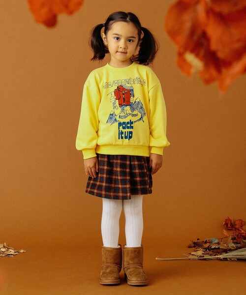 B:MING by BEAMS(ビーミングバイビームス)の「B:MING by BEAMS / チェック柄 ラップ キュロット パンツ(100~140cm)(その他パンツ・キッズ・ベージュ/ワインレッド・120/140/110/130/100)」の16枚目の写真