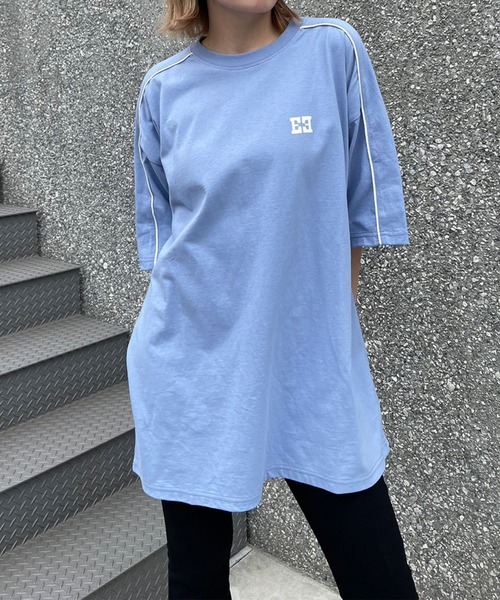 ENVYM(アンビー)の「BIG EロゴTee(Tシャツ/カットソー・レディース・ブラック/ブルー/ホワイト/グリーン・FREE)」の6枚目の写真