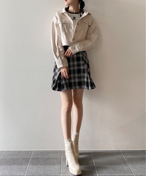 one way（ワンウェイ）の「バイカラー花刺繍リブニット（ニット/セーター・レディース・ブラック/ホワイト/レッド/グレー・FREE）」の11枚目の写真