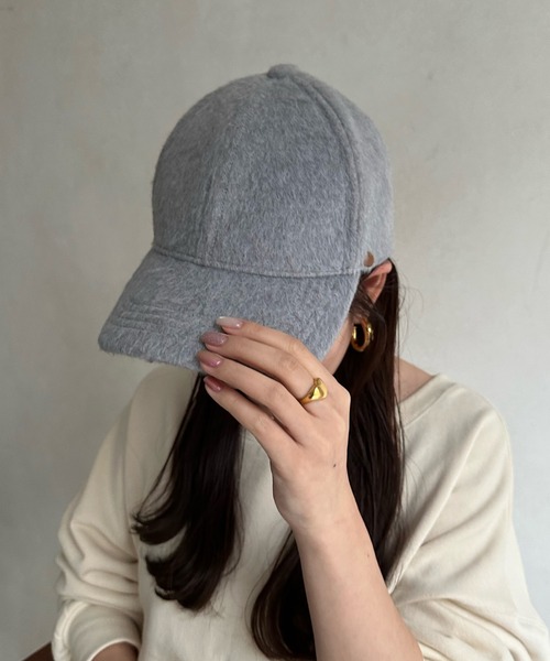 DouDou（ドゥドゥ）の「シャギーキャップ（キャップ・レディース・グレー/アイボリー/ブラック・FREE）」の8枚目の写真