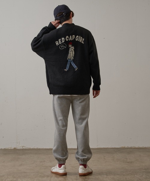 Red Cap Girl(レッドキャプガール)の「【UNIIT/ユニット】【RED CAP GIRL/レッドキャップガール】UNIIT × RED CAP GIRL バックイラスト ジャガードニット Vネック カーディガン ビッグシルエット(カーディガン/ボレロ・メンズ・ブルー/ブラック/アイボリー・MEDIUM/LARGE)」の19枚目の写真