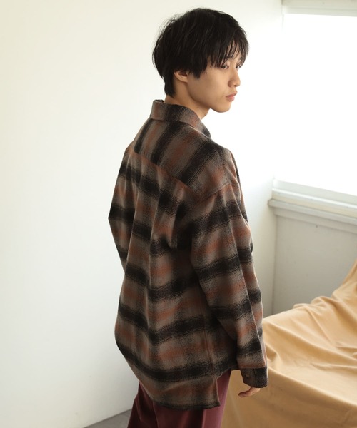 SENSE OF PLACE by URBAN RESEARCH（センスオブプレイスバイアーバンリサーチ）の「オンブレチェックルーズシャツ（シャツ/ブラウス・メンズ・その他1/その他2/その他3・MEDIUM/LARGE）」の6枚目の写真