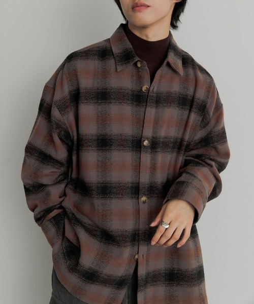 SENSE OF PLACE by URBAN RESEARCH（センスオブプレイスバイアーバンリサーチ）の「オンブレチェックルーズシャツ（シャツ/ブラウス・メンズ・その他1/その他2/その他3・MEDIUM/LARGE）」の3枚目の写真