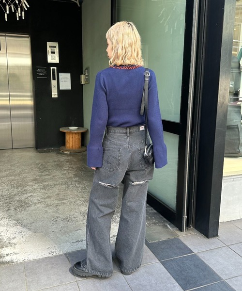 CIAOPANIC（チャオパニック）の「【非表示】アンチピリングハイネックメロウリブニット（ニット/セーター・レディース・ブラウン/ブラック/オフホワイト/ネイビー・FREE）」の19枚目の写真