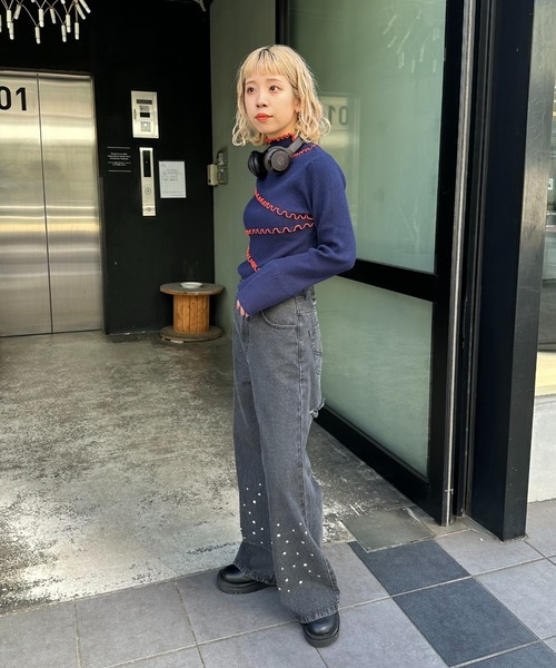 CIAOPANIC（チャオパニック）の「【非表示】アンチピリングハイネックメロウリブニット（ニット/セーター・レディース・ブラウン/ブラック/オフホワイト/ネイビー・FREE）」の18枚目の写真