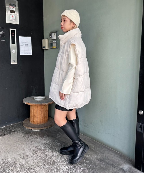 CIAOPANIC（チャオパニック）の「【非表示】アンチピリングハイネックメロウリブニット（ニット/セーター・レディース・ブラウン/ブラック/オフホワイト/ネイビー・FREE）」の11枚目の写真