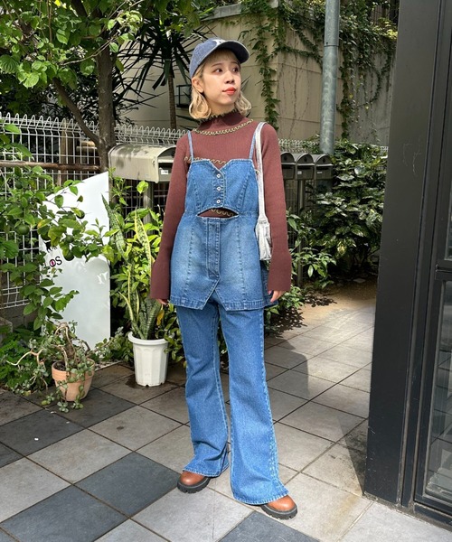 CIAOPANIC（チャオパニック）の「【非表示】アンチピリングハイネックメロウリブニット（ニット/セーター・レディース・ブラウン/ブラック/オフホワイト/ネイビー・FREE）」の7枚目の写真