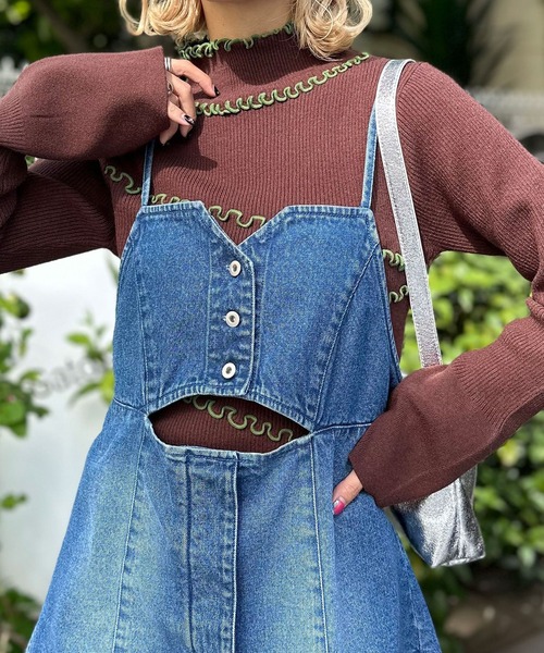 CIAOPANIC（チャオパニック）の「【非表示】アンチピリングハイネックメロウリブニット（ニット/セーター・レディース・ブラウン/ブラック/オフホワイト/ネイビー・FREE）」の20枚目の写真