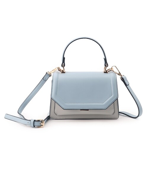 couture brooch（クチュールブローチ）の「◆配色ミニショルダーバッグ（ショルダーバッグ・レディース・キャメル/アイボリー/サックスブルー・00）」の6枚目の写真