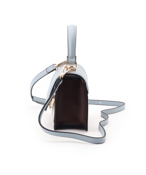 couture brooch（クチュールブローチ）の「◆配色ミニショルダーバッグ（ショルダーバッグ・レディース・キャメル/アイボリー/サックスブルー・00）」の7枚目の写真