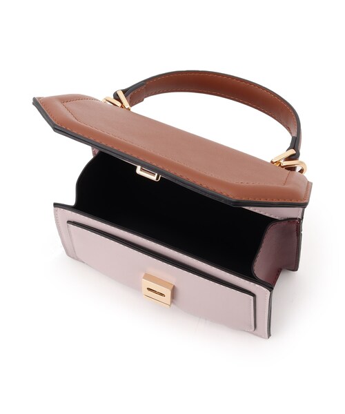 couture brooch（クチュールブローチ）の「◆配色ミニショルダーバッグ（ショルダーバッグ・レディース・キャメル/アイボリー/サックスブルー・00）」の10枚目の写真