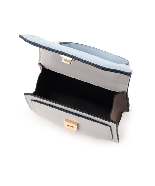 couture brooch（クチュールブローチ）の「◆配色ミニショルダーバッグ（ショルダーバッグ・レディース・キャメル/アイボリー/サックスブルー・00）」の12枚目の写真