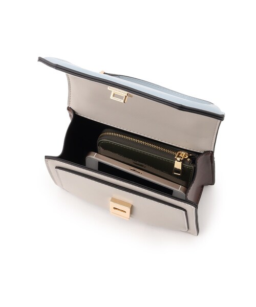 couture brooch（クチュールブローチ）の「◆配色ミニショルダーバッグ（ショルダーバッグ・レディース・キャメル/アイボリー/サックスブルー・00）」の17枚目の写真