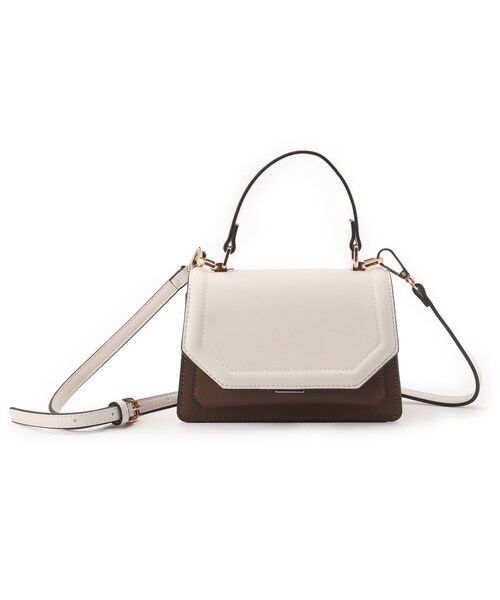 couture brooch（クチュールブローチ）の「◆配色ミニショルダーバッグ（ショルダーバッグ・レディース・キャメル/アイボリー/サックスブルー・00）」の4枚目の写真