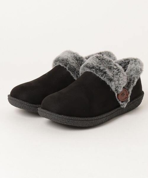 Sugar Sugar(シュガーシュガー)の「SUGAR SUGAR /フェイクファースリッポン(スリッポン・レディース・ベージュ系その他/ブラック・L/M/LL/S)」の2枚目の写真