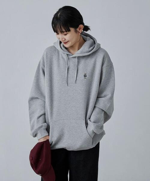 coen（コーエン）の「ワンポイントベア刺繍裏起毛パーカー（パーカー・メンズ・ホワイト/ブラック/グレー/ダークグリーン・S/M/L/XL）」の18枚目の写真