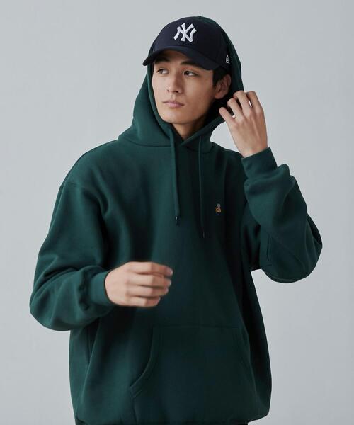 coen（コーエン）の「ワンポイントベア刺繍裏起毛パーカー（パーカー・メンズ・ホワイト/ブラック/グレー/ダークグリーン・S/M/L/XL）」の15枚目の写真