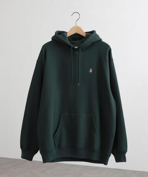 coen（コーエン）の「ワンポイントベア刺繍裏起毛パーカー（パーカー・メンズ・ホワイト/ブラック/グレー/ダークグリーン・S/M/L/XL）」の21枚目の写真