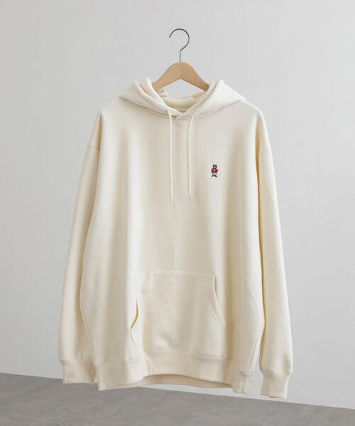 coen（コーエン）の「ワンポイントベア刺繍裏起毛パーカー（パーカー・メンズ・ホワイト/ブラック/グレー/ダークグリーン・S/M/L/XL）」の22枚目の写真