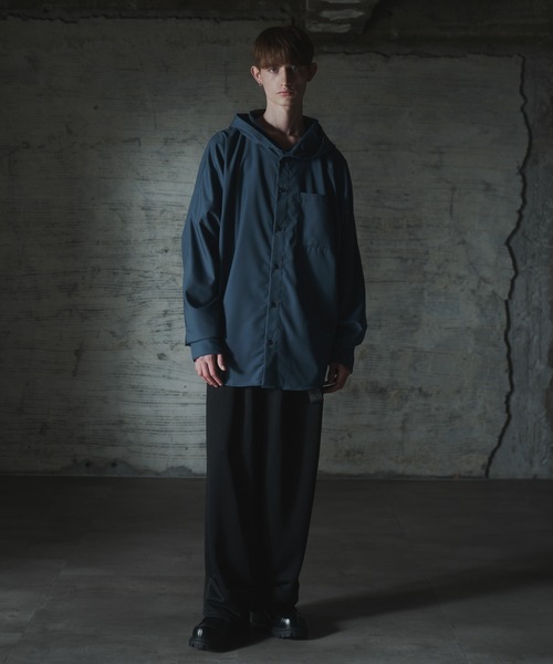 DOOPZ(ドープス)の「Dolman Shirt Hoodie - ドルマンシャツフーディー(パーカー・メンズ・ベージュ/ブルー・MEDIUM/SMALL/LARGE)」の22枚目の写真