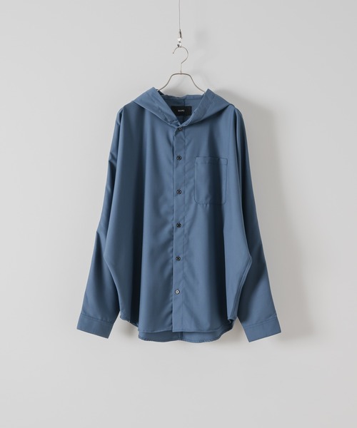 DOOPZ(ドープス)の「Dolman Shirt Hoodie - ドルマンシャツフーディー(パーカー・メンズ・ベージュ/ブルー・MEDIUM/SMALL/LARGE)」の12枚目の写真