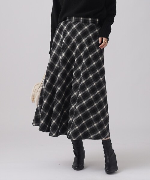 DRESKIP（ドレスキップ）の「◆大人フェミニンな シャギーチェック フレアスカート（スカート・レディース・ベージュ系その他4/ブラック系1/ワイン系3・02/03/04）」の21枚目の写真
