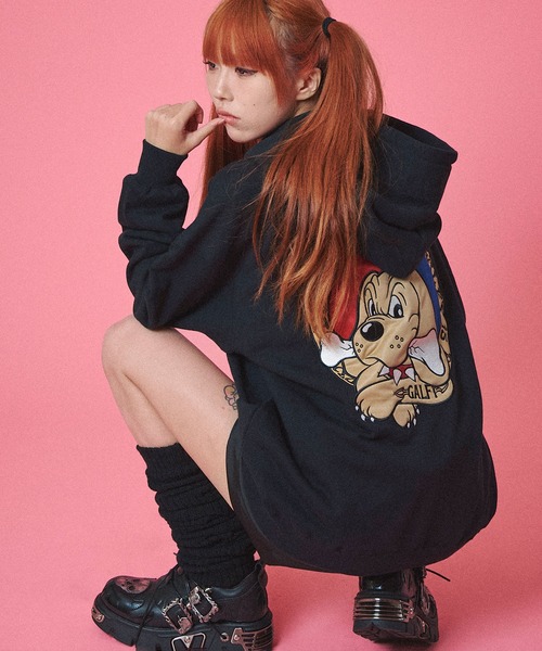 GALFY（ガルフィー）の「GALFY-is DOGパーカー（パーカー・メンズ・ホワイト/ブラック・L/XL）」の2枚目の写真