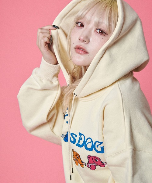 GALFY（ガルフィー）の「GALFY-is DOGパーカー（パーカー・メンズ・ホワイト/ブラック・L/XL）」の3枚目の写真