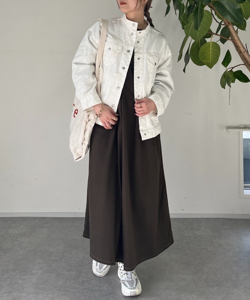 un dix cors（アンディコール）の「ウエストタック袖ボリュームワンピース（ワンピース・レディース・ブラウン/ブルー・FREE）」の12枚目の写真