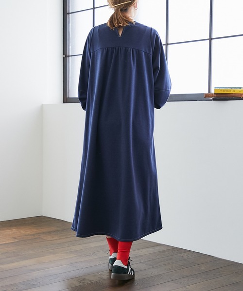 un dix cors（アンディコール）の「ウエストタック袖ボリュームワンピース（ワンピース・レディース・ブラウン/ブルー・FREE）」の19枚目の写真