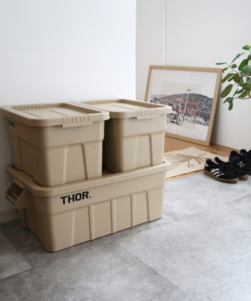 HIGHTIDE（ハイタイド）の「THOR LARGE TOTES DC ソー ラージトート ディーシー 22L 収納ボックス 蓋付き コンテナー（収納グッズ・メンズ・オレンジ/ベージュ/ライトグレー/ブラック/オリーブ・FREE）」の14枚目の写真