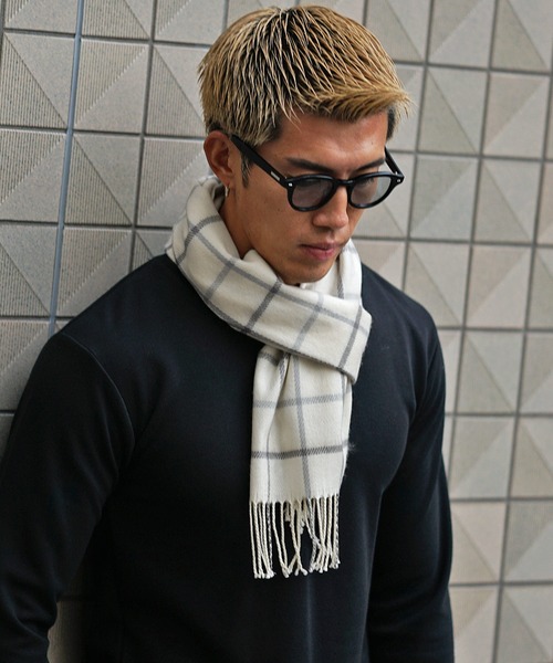 JOKER(ジョーカー)の「【Healthknit】日本製プロダクトマフラー メンズ(マフラー・メンズ・グレー/ブラウン系4/グレー系1/グリーン系2/ワイン/ホワイト系1/ホワイト/オレンジ系6/ネイビー系6/ベージュ/ピンク/ブラック系6/ブラック系3/オレンジ/ブルー系1/ホワイト系3/ブラック/ブラック系5/グレー系4/レッド系2/ブラック系1・FREE)」の3枚目の写真