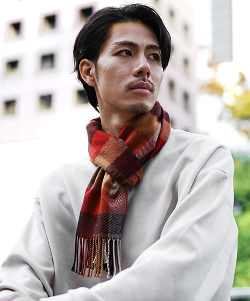 JOKER(ジョーカー)の「【Healthknit】日本製プロダクトマフラー メンズ(マフラー・メンズ・グレー/ブラウン系4/グレー系1/グリーン系2/ワイン/ホワイト系1/ホワイト/オレンジ系6/ネイビー系6/ベージュ/ピンク/ブラック系6/ブラック系3/オレンジ/ブルー系1/ホワイト系3/ブラック/ブラック系5/グレー系4/レッド系2/ブラック系1・FREE)」の21枚目の写真